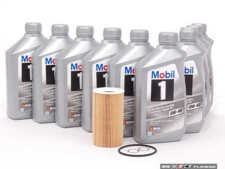 ES#2539317 - 99610722553KT1 - Genuine Oil Service Kit (0w-40) - Includes Genuine filter and Genuine Mobil 1 A40 Spec Oil - Genuine Porsche - Porsche