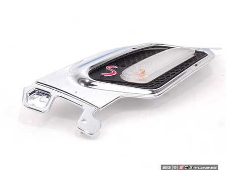 ES#2136587 - 51139804617 - Side Carrier Turn Signal Trim S Chrome - Left - Mounts to the quarter panel location - Genuine MINI - MINI