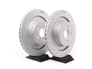 ES#2603010 - 2124230412KT1 - Rear Brake Rotors - Pair - Does not include new rotor securing screws - Genuine Mercedes Benz - Mercedes Benz