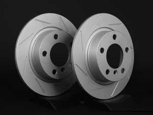 ES#2539357 - 342830SLTGMTLRKT - Rear Slotted Brake Rotors - Pair 11.02" (280x10) - (NO LONGER AVAILABLE) - Featuring GEOMET protective coating. - ECS - 