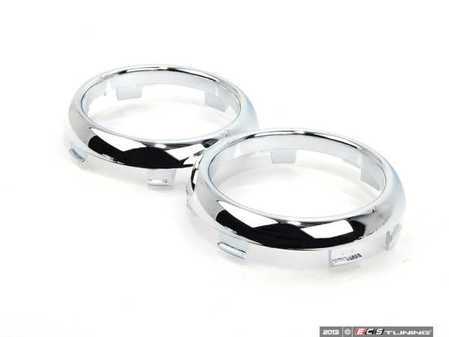 ES#83653 - 51167127915 - Chrome Drink Ring Holder - Front - Trim located on the dual cup holder - Genuine MINI - MINI
