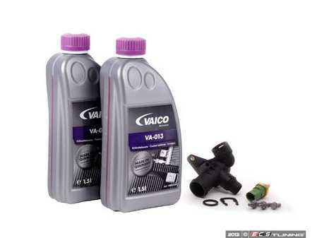 ES#2602886 - 06B121132EKT - Cooling Flange Replacement Kit - With Coolant - Cure the common coolant leak coming from the back of your engine compartment - Assembled By ECS - Audi