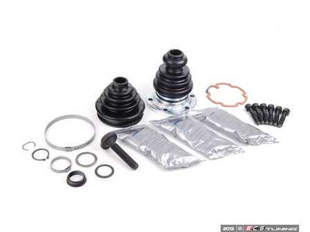 ES#2587125 - 3B0498203DKT3 - Front CV Joint Installation Kit - Includes all the boots and clamps you'll need to service one driveshaft - Assembled By ECS - Volkswagen