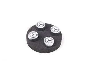 ES#1827116 - Q6408128 - Mercedes Star Valve Stem Caps - Set Of Four - Silver - Add a unique touch to your Mercedes-Benz - Genuine Mercedes Benz - Mercedes Benz