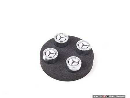 ES#1827116 - Q6408128 - Mercedes Star Valve Stem Caps - Set Of Four - Silver - Add a unique touch to your Mercedes-Benz - Genuine Mercedes Benz - Mercedes Benz