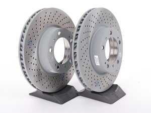 ES#2515713 - 99635140501KT - Front Brake Rotors - Pair 12.51" (318mm) - Directional front axle fitment - Both left and right - Genuine Porsche - Porsche
