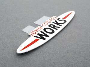 ES#2596860 - 11127612172 - JCW Engine Emblem Adhered - Located on the top of the engine cover for JCW engines - Genuine MINI - MINI