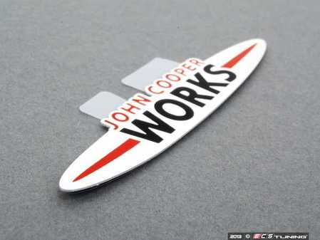 ES#2596860 - 11127612172 - JCW Engine Emblem Adhered - Located on the top of the engine cover for JCW engines - Genuine MINI - MINI