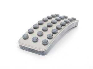 ES#5349412 - 164300008264 - Accelerator Pedal Pad - Brushed Aluminum With Rubber Grip - Genuine Mercedes Benz - Mercedes Benz