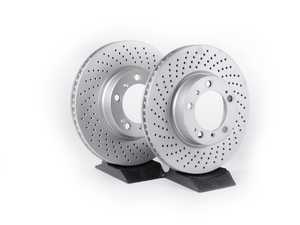 ES#2535368 - 99635140501KT - Front Brake Rotors - Pair 12.51" (318mm) - Directional front axle fitment - Both left and right - Meyle - Porsche