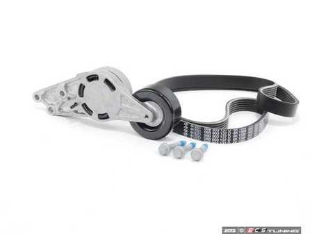 ES#2588248 - 06B903133EKT2 - Accessory Belt Kit - Composed of genuine Audi belt, tensioner, & hardware to keep your belt where it should be! - Assembled By ECS - Audi