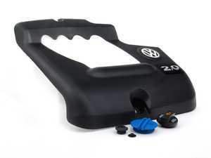 ES#2593090 - MK4JETENGCV - Engine Cover Kit - OE - Restore your lost or damaged engine cover with this kit to retain your dipstick tube and refresh the look of your engine bay - Assembled By ECS - Volkswagen
