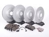 ES#2594262 - 8K0615301AKT1 -  Front & Rear Brake Service Kit - Featuring Zimmermann rotors and Akebono Euro Ceramic Brake pads. - Assembled By ECS - Audi