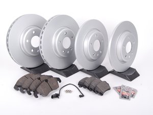 ES#2594262 - 8K0615301AKT1 -  Front & Rear Brake Service Kit - Featuring Zimmermann rotors and Akebono Euro Ceramic Brake pads. - Assembled By ECS - Audi