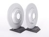 ES#2594262 - 8K0615301AKT1 -  Front & Rear Brake Service Kit - Featuring Zimmermann rotors and Akebono Euro Ceramic Brake pads. - Assembled By ECS - Audi