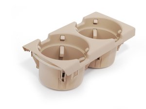 ES#86858 - 51168217955 - E46 Front Cup Holder Insert - Beige - Cup holder insert that fits into the center console - Genuine BMW - BMW