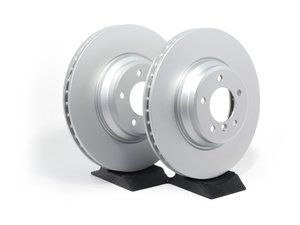 ES#2612423 - 34116855000KT2 - Front Brake Rotors - Pair (348x30) - Featuring a protective Meyle Platinum coating. - Meyle - BMW