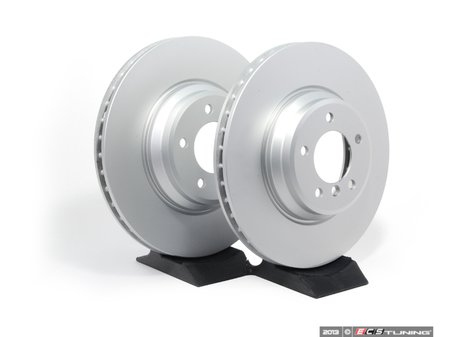 ES#2612423 - 34116855000KT2 - Front Brake Rotors - Pair (348x30) - Featuring a protective Meyle Platinum coating. - Meyle - BMW