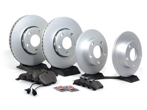 ES#2561522 - 8E0615301QKT - Front & Rear Economy Brake Service Kit - (NO LONGER AVAILABLE) - Featuring Front and Rear rotors with Vaico semi metallic pads - Assembled By ECS - 