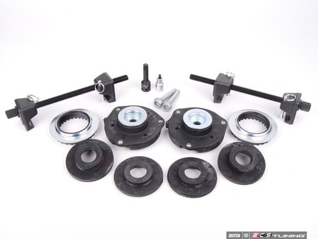 ES#2628663 - 1K0412331BKT9 - Cup Kit/Coilover Installation Kit w/ Specialty sockets and Spring compressors - Front strut mounts, rear spring perches, and all the necessary hardware and specialty tools to install any lowering springs - Assembled By ECS - Volkswagen