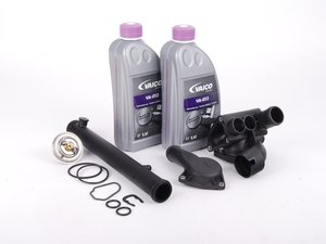 ES#257347 - VR612VTHKWT2 - ECS Tuning Water Pipe Kit - Stage 2 - Includes everything in Stage 1 kit plus coolant - Features OEM plastic water pipe - Assembled By ECS - Volkswagen