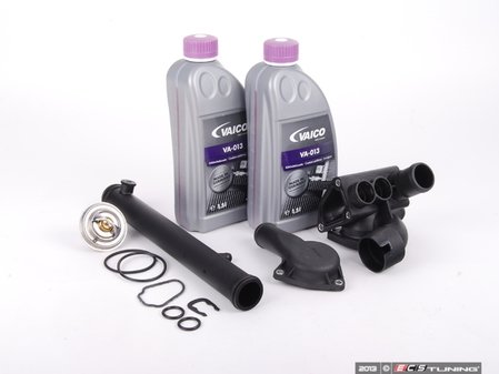 ES#257347 - VR612VTHKWT2 - ECS Tuning Water Pipe Kit - Stage 2 - Includes everything in Stage 1 kit plus coolant - Features OEM plastic water pipe - Assembled By ECS - Volkswagen