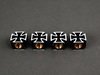 ES#1832847 - JOM2051 - Iron Cross Valve Stem Cap - Set Of Four - (NO LONGER AVAILABLE) - Black/Chrome iron cross shaped valve stem caps - JOM - 