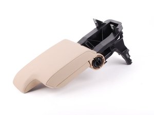 ES#86610 - 51168198621 - E46 Front Armrest Assembly - Hellbeige Vinyl - Keep your interior looking like new - Genuine BMW - BMW