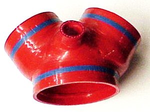 ES#745 - tb755red - Throttle Body Boot - Red - (NO LONGER AVAILABLE) - Replaces the troublesome and weak 'Y' boot - Samco - 