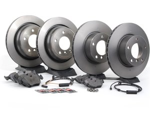 ES#2598403 - ECSE39341121-KT2 - Front And Rear Brake Service Kit - Featuring ECS V5 Coated Brake Rotors and ECS DD23 "Daily Driver" ceramic pads. - Assembled By ECS - BMW