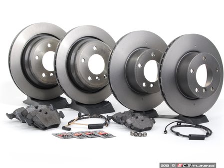 ES#2598403 - ECSE39341121-KT2 - Front And Rear Brake Service Kit - Featuring ECS V5 Coated Brake Rotors and ECS DD23 "Daily Driver" ceramic pads. - Assembled By ECS - BMW