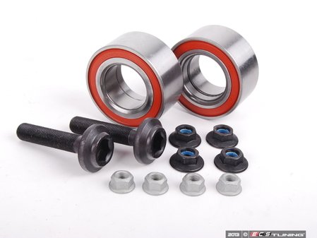 ES#2594433 - 4B0498625AKT - Front Wheel Bearing Kit - Pair (82MM) - Includes both bearings, axle bolts, and self locking nuts - FAG - Audi Volkswagen