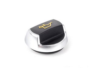 ES#3516769 - 9P1115423A - Porsche 911 Oil Cap - Black and satin aluminum colored valve cover mounted oil cap from the Porsche 991 - Genuine Porsche - Audi Volkswagen Porsche