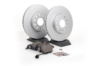 ES#257454 - 1K0698047 - Front Brake Service Kit (288x25) - Featuring Zimmermann rotors and ECS DD23 Daily Driver ceramic pads - Assembled By ECS - Volkswagen