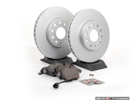 ES#257454 - 1K0698047 - Front Brake Service Kit (288x25) - Featuring Zimmermann rotors and ECS DD23 Daily Driver ceramic pads - Assembled By ECS - Volkswagen