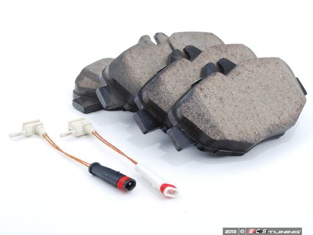 ES#3161635 - EUR987 - Front Euro Ceramic Brake Pad Set - Ceramic composite developed to meet low dust & noise requirements. Includes brake pad sensors. - Akebono - Mercedes Benz