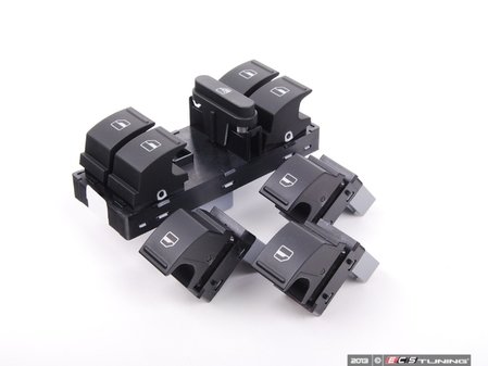 ES#2592850 - 1K4959857KT -   Window Switch Kit - Set of window switches for all four doors - Assembled By ECS - Volkswagen