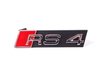 ES#2530303 - 8E0853736E2ZZ - 'RS4' Grille Emblem - Chrome/Red  - (NO LONGER AVAILABLE) - Replace your worn or missing emblem - Genuine Volkswagen Audi - Audi