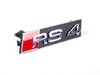 ES#2530303 - 8E0853736E2ZZ - 'RS4' Grille Emblem - Chrome/Red  - (NO LONGER AVAILABLE) - Replace your worn or missing emblem - Genuine Volkswagen Audi - Audi