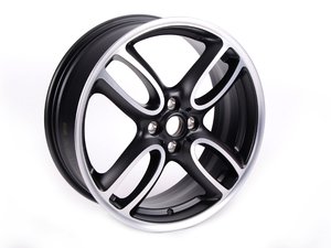 ES#64972 - 36116774581 - R107 MINI JCW GP Wheel 18" (4x100) - Black Matte Gloss Turned - Priced Each - 18 X 7J ET:52 56.1mm Center Bore - Genuine MINI - MINI
