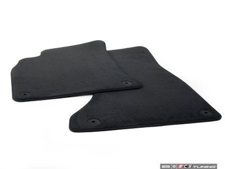 ES#2541499 - 8K1863691GQA5 - Front Carpeted Floor Mat Set - Sabre (Black) - Includes both front floor mats to protect your interior carpet - Genuine Volkswagen Audi - Audi