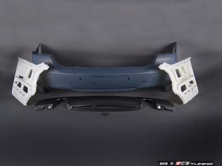 ES#514276 - E90MTECH-REAR - M-Sport Rear Bumper Assembly - Complete rear bumper cover, primed ready for painting - Genuine BMW - BMW