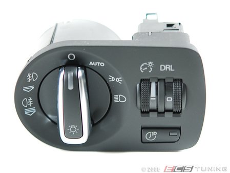 ES#449288 - 8J1941531G5PR - Chrome Trimmed European Headlight Switch, With Coming Home - Euro switch offers more lighting options for your A3 & TT, easy install - Genuine Volkswagen Audi - Audi