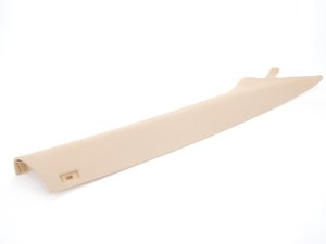 ES#111449 - 51437006842 - "A" Pillar Trim - Right - Hellbiege/Light Biege, located next to the windshield - Genuine BMW - BMW