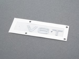 ES#451516 - 8K0853601 - 'V6T' emblem - chrome - priced each - Replace your worn or missing emblem - Genuine Volkswagen Audi - Audi