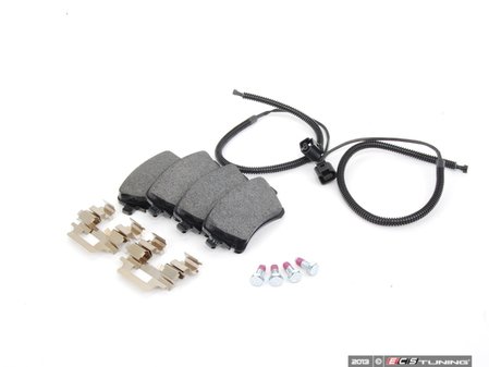 ES#4445 - 3D0698451A - Rear Brake Pad Set - With Sensor wire - Textar - Volkswagen