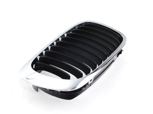 ES#78561 - 51138208684 - Kidney Grille - Right - Chrome outer design with black slats - Genuine BMW - BMW