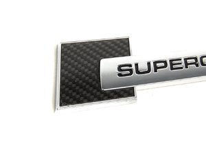 ES#391497 - 4F0853601 - "Supercharged" Badge - Carbon Fiber - Priced Each - (NO LONGER AVAILABLE) - Display your forced induction engine in carbon fiber - Genuine Volkswagen Audi - Audi