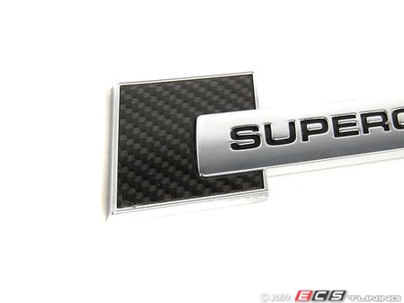 ES#391497 - 4F0853601 - "Supercharged" Badge - Carbon Fiber - Priced Each - (NO LONGER AVAILABLE) - Display your forced induction engine in carbon fiber - Genuine Volkswagen Audi - Audi