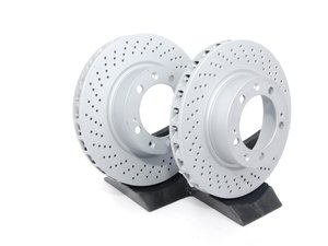 ES#2593258 - 92835104360KT4 - Z-Coated Front Brake Rotors - Pair - 12" (304mm) - Directional front axle fitment - Both left and right - Zimmermann - Porsche